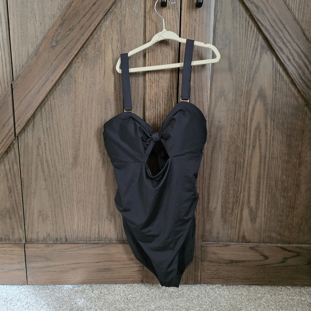 NWT Boamar Black One Piece Swimsuit - Picture 1 of 4
